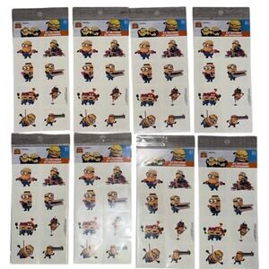 Minions Temporary Tattoos Lot party favors - Despicable Me 8 packs of 24 (192)